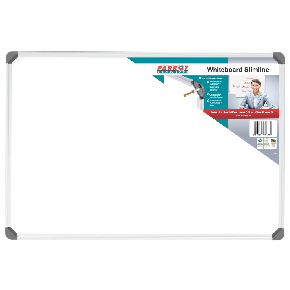 SLIMLINE NON-MAGNETIC WHITEBOARD 900 X 600MM
